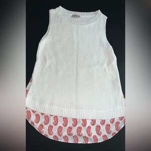 Loft Knit layered Vest Sweater Size Medium EUC